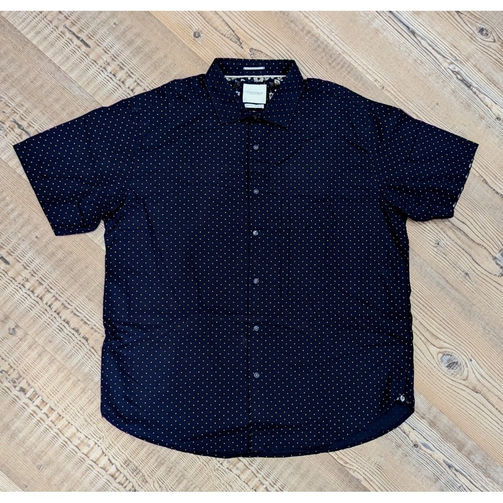 Cactus Dark Blue Casual Shirt with White Dots